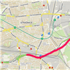 Mapa - uzavírka ulice V Korytech